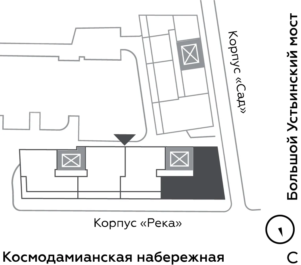 Планировка: 134,3 м², пентхаус №54, три спальни, терраса